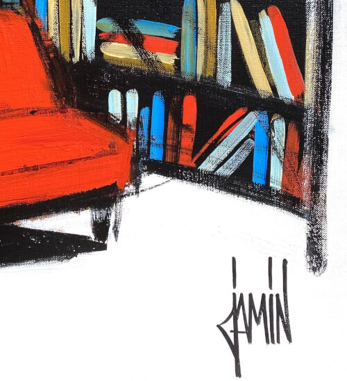 Bibliothèque au fauteuil rouge 4